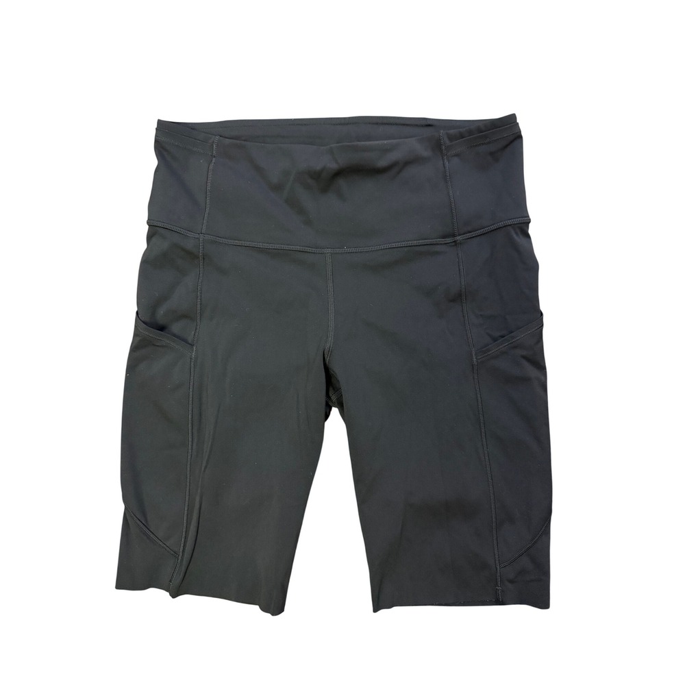 Lululemon Fast and Free High Rise Short Women 8 Black Pockets